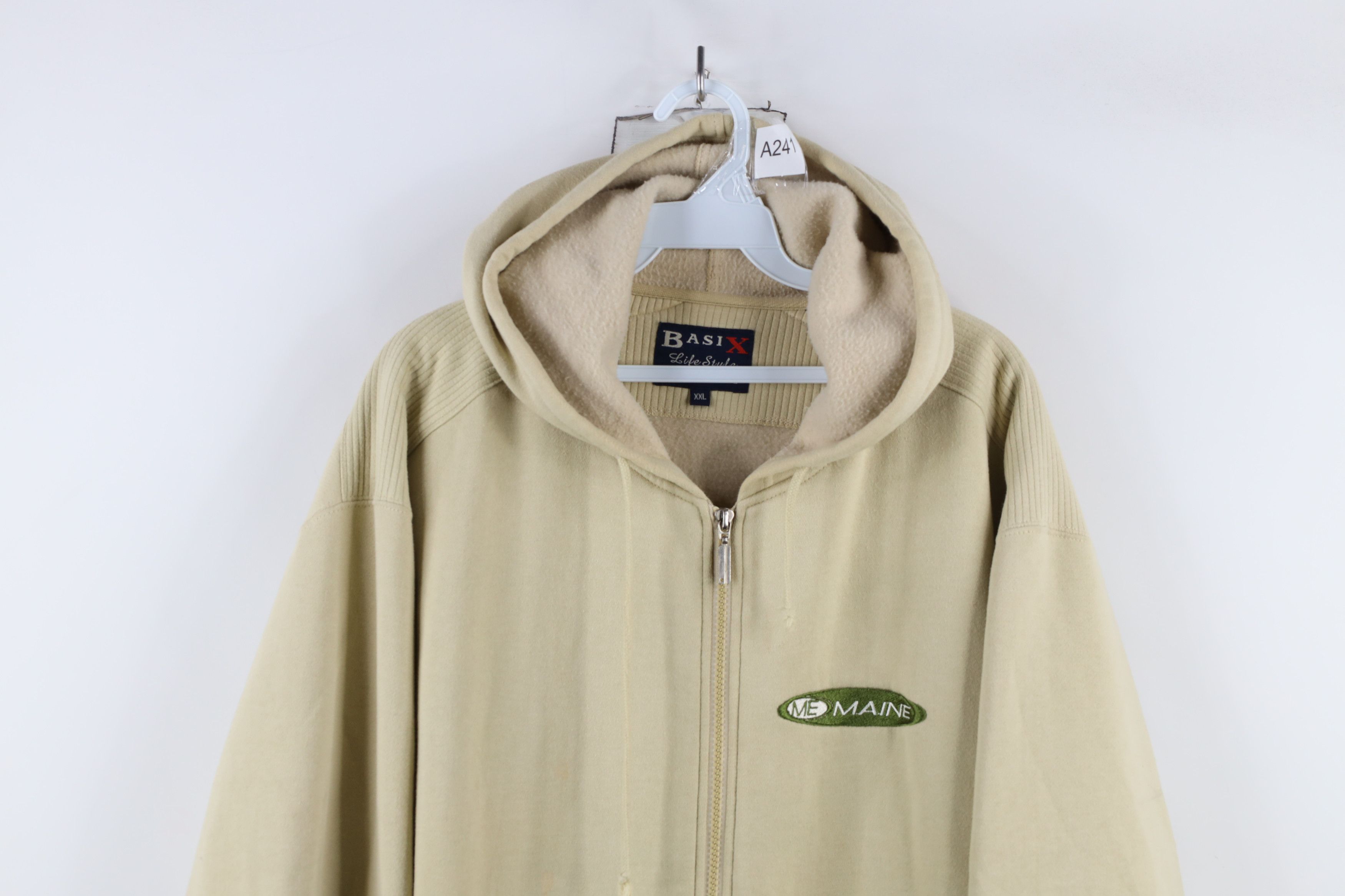 Vintage Vintage 90s Streetwear Maine Full Zip Hoodie Sweatshirt Size US XXL / EU 58 / 5 - 2 Thumbnail
