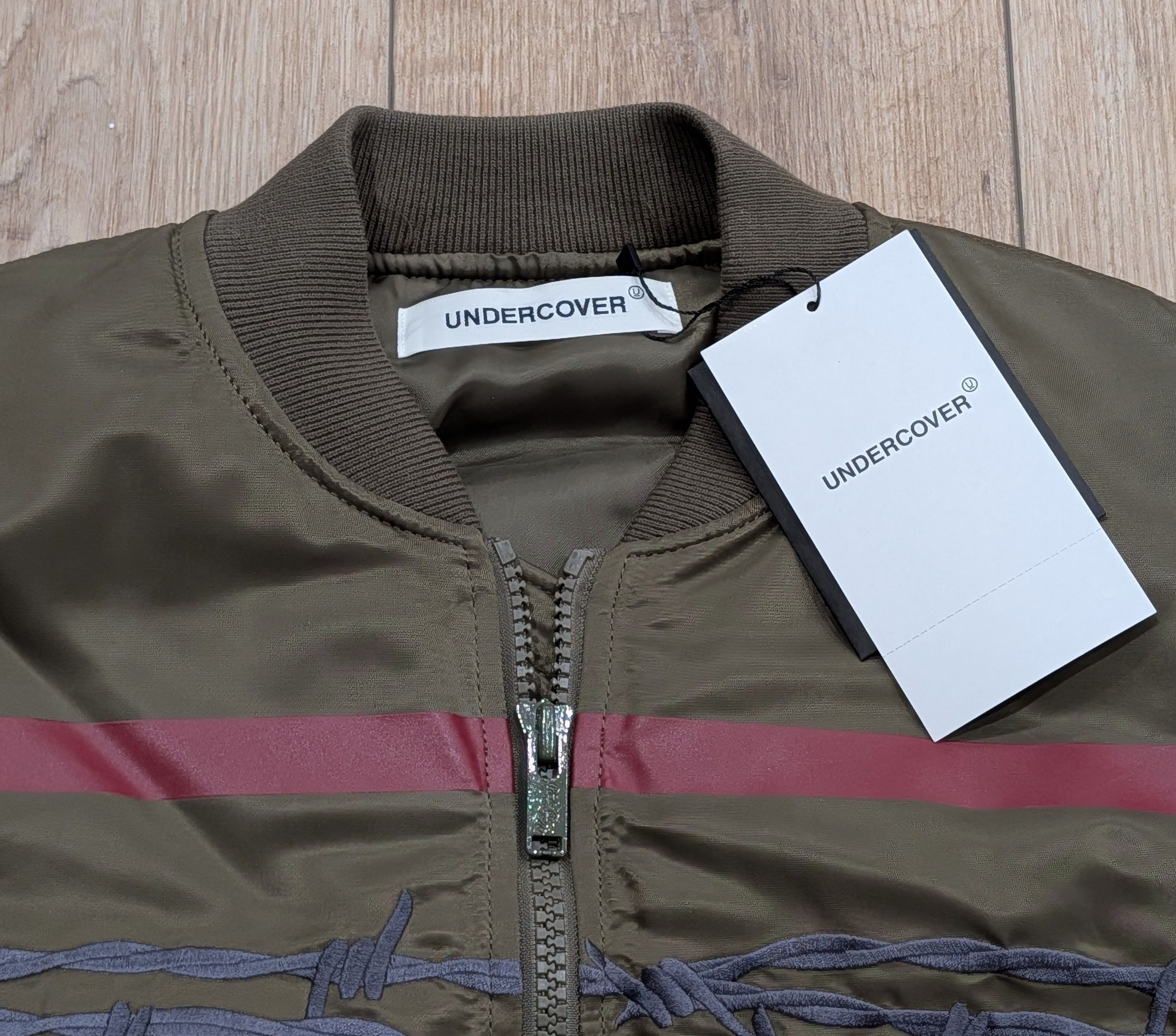Undercover UNDERCOVER Striped Blouson Jacket Khaki/Multi 3 - Large Size US L / EU 52-54 / 3 - 2 Thumbnail