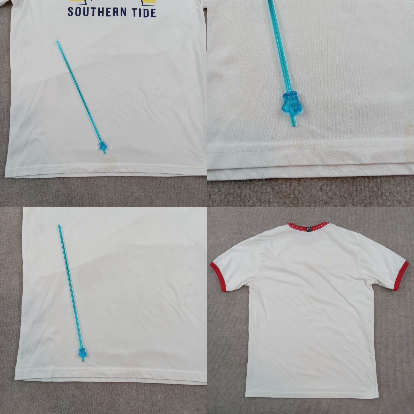 Southern Tide Southern Tide T-shirt Men Medium White Red Crew Neck Fish Casual Tee Size US M / EU 48-50 / 2 - 8 Thumbnail