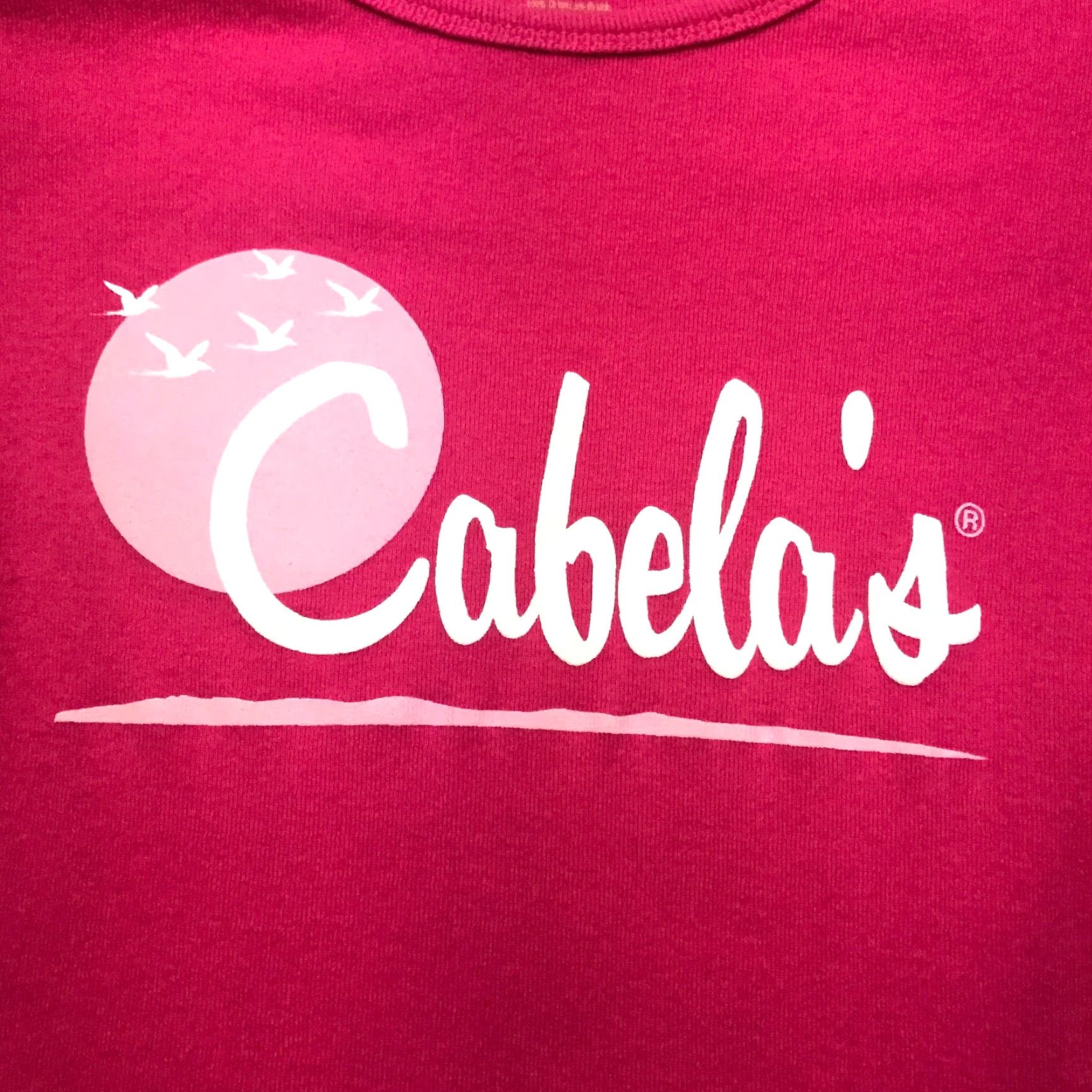 Vintage Cabela's Pink Graphic T-Shirt Womens Shirt Small Regular Fit Short Sleeve Round Neck Casual Basic Top 100% Cotton Size S / US 4 / IT 40 - 2 Thumbnail