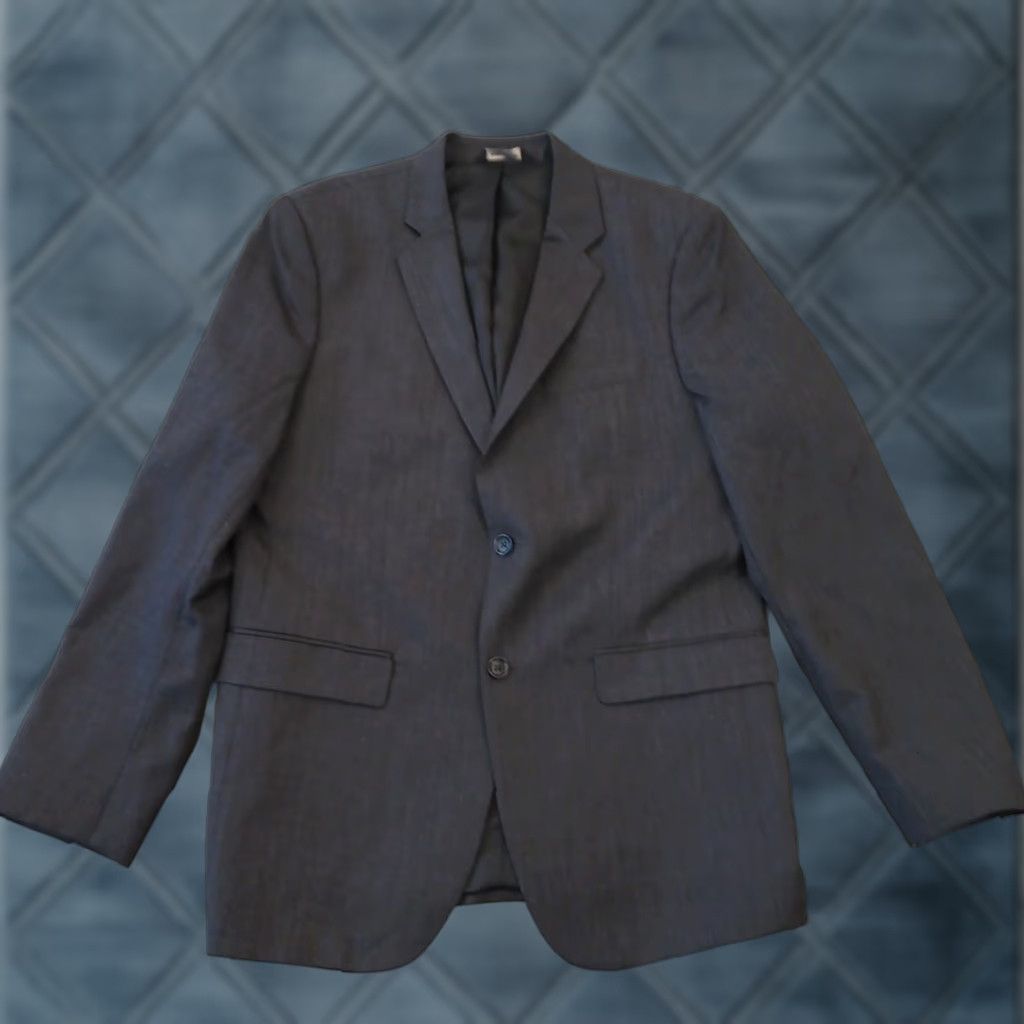 Banana Republic Banana Republic Blazer Mens 42 Gray Wool Double Vent 2 Button Notch Lapel Tailored Regular 2 Piece Vintage No Mens Size 42R - 1 Thumbnail