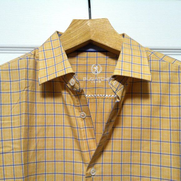 BUGATCHI BUGATCHI MENS ORANGE COTTON CASUAL SHIRT SIZE: 17/34-35 Size US XL / EU 56 / 4 - 1 Thumbnail