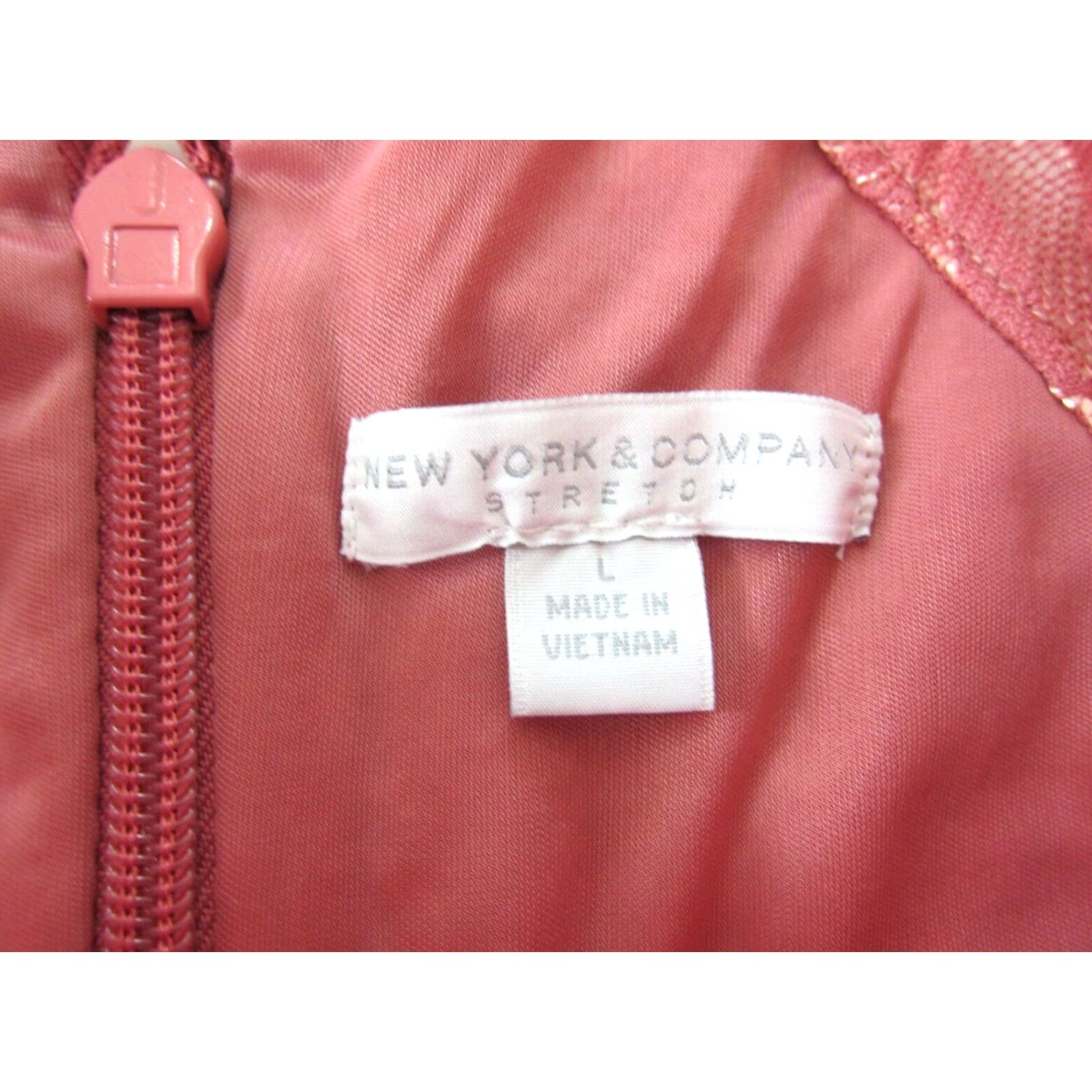 Vintage VINTAGE New York & Company Stretch Floral Pink Cap Sleeve Sheath Shift Dress Large Size L / US 10 / IT 46 - 4 Thumbnail