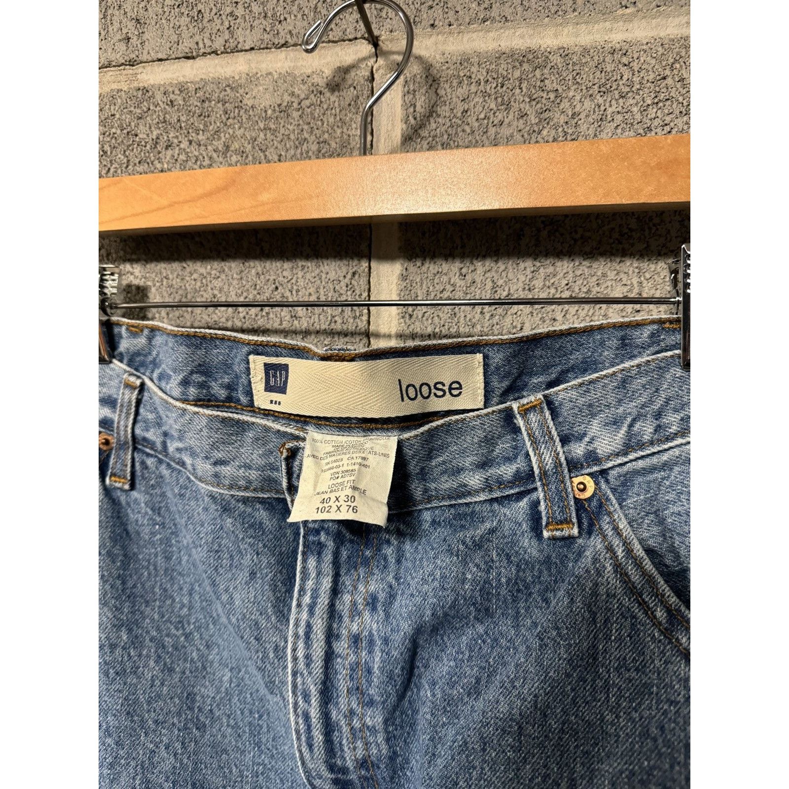 Vintage VINTAGE Y2K BAGGY LOOSE FIT LIGHT WASH GAP DENIM JEANS 40 Size US 40 / EU 56 - 3 Thumbnail