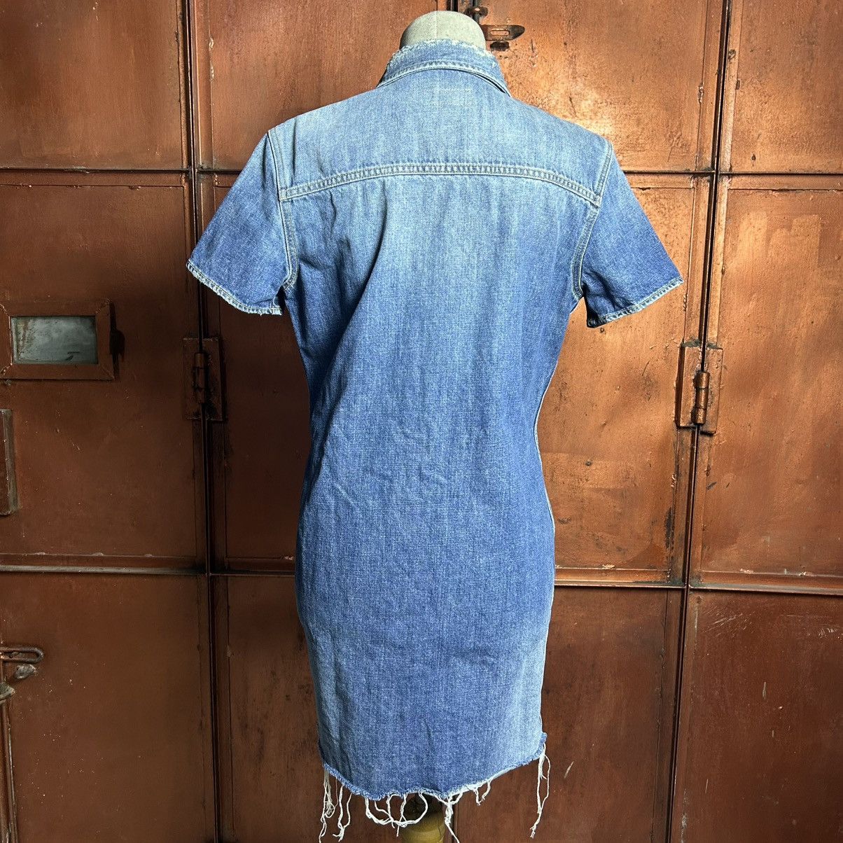 Saint Laurent Paris SAINT LAURENT PARIS Vintage Dresses Blue Denim Size L / US 10 / IT 46 - 14 Thumbnail