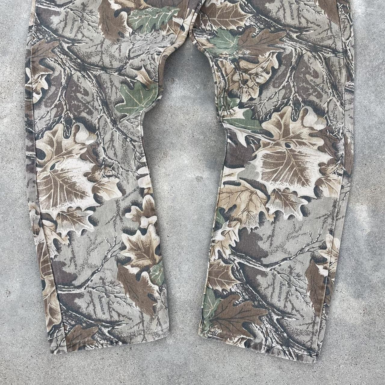 Japanese Brand × Vintage Crazy vintage essential 90s faded camo denim pants Size US 34 / EU 50 - 3 Thumbnail