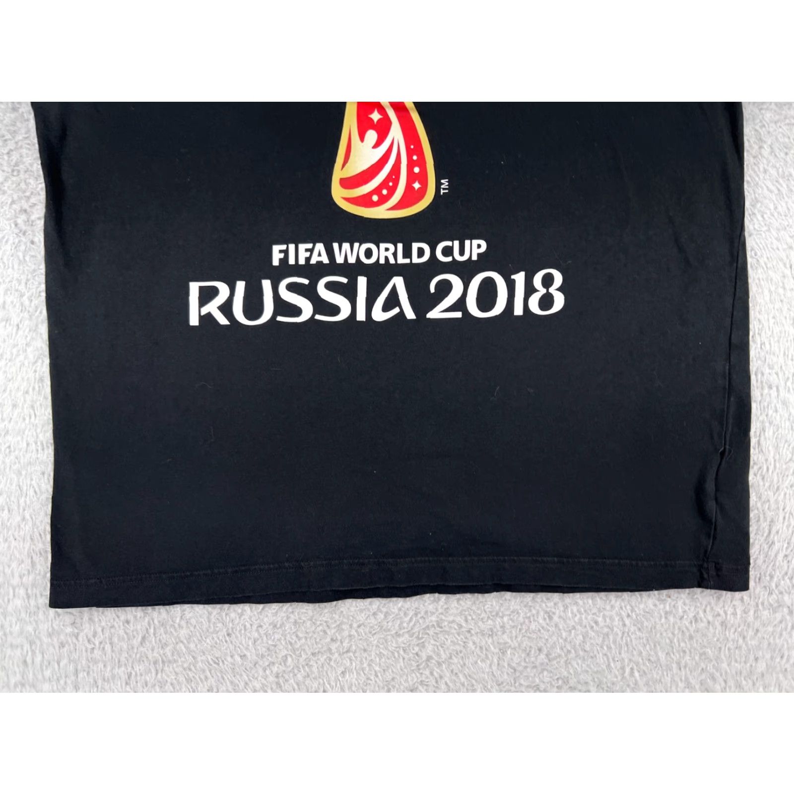 Adidas Adidas Shirt Mens XL Black FIFA World Cup 2018 Russia Soccer Futbol Jersey Graphic Print Team Logo Sports All Seasons Size US XL / EU 56 / 4 - 7 Thumbnail