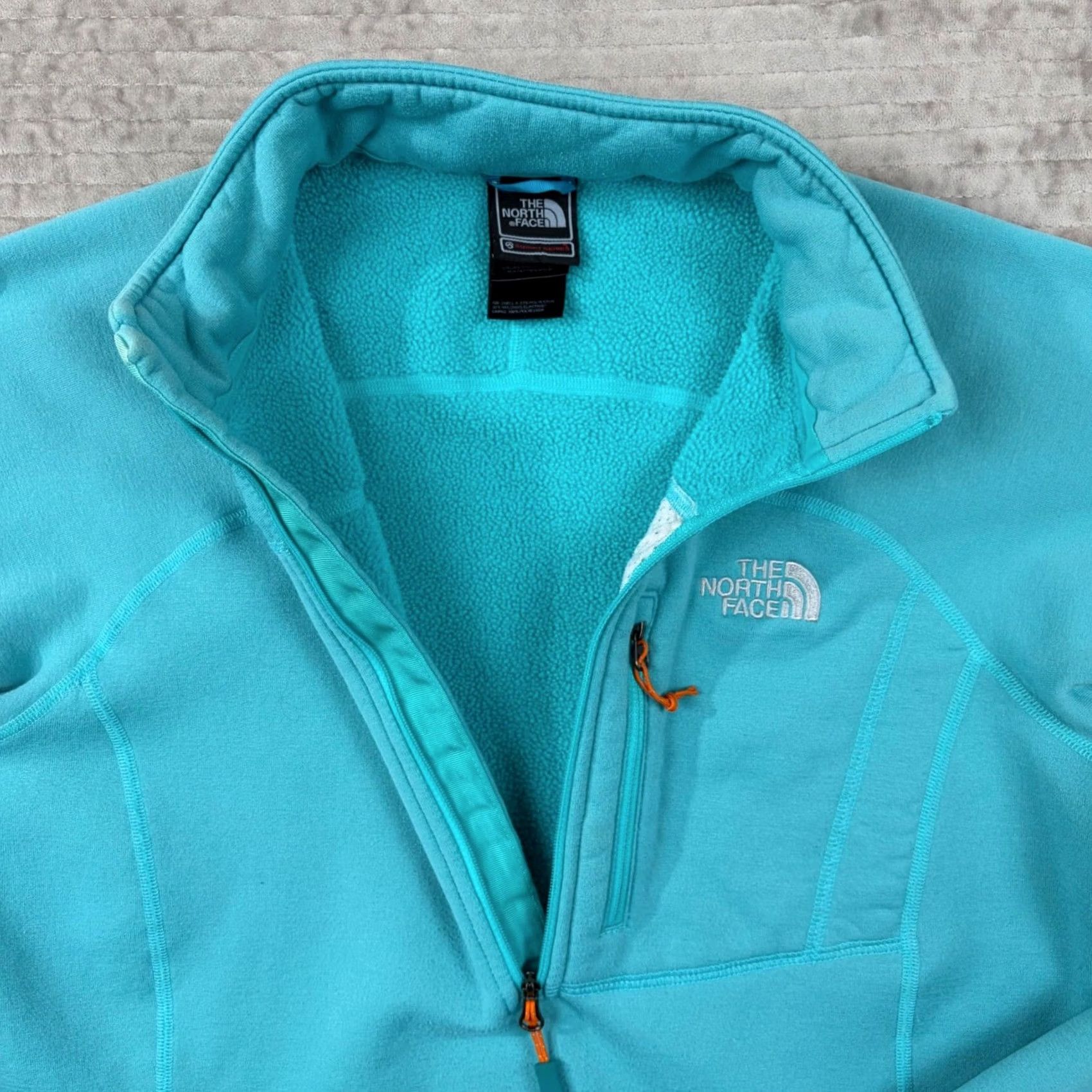 The North Face The North Face Summit Series Medium Turquoise Blue 1/4 Zip Fleece Pullover Jacket Womens M Blue 4 Zip Activewear Casual Spring Fall Winter Size M / US 6-8 / IT 42-44 - 2 Thumbnail