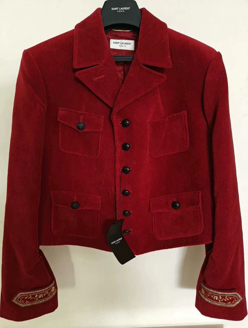 Saint Laurent Paris Saint Laurent Paris Saint Laurent Red Court Jacket FR42 Si Size US M / EU 48-50 / 2 - 1 Thumbnail