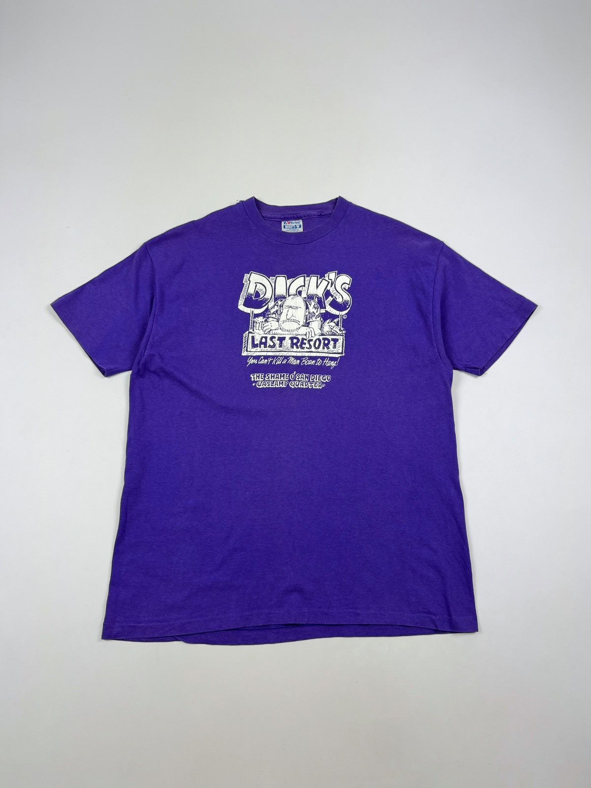 Hanes × Vintage 1990’s Vintage Dick’s Last Resort Single Stitch T-Shirt Size US XL / EU 56 / 4 - 1 Thumbnail