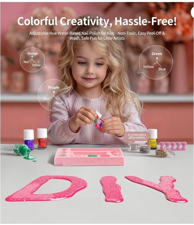 NBDN Nobrandedon Nail Polish Toys Set, DIY Bead Making Kit Acrylic 3 Drawers Size ONE SIZE - 4 Thumbnail
