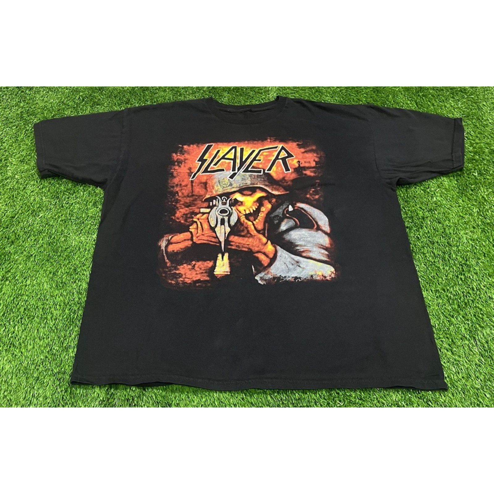 Vintage SLAYER UNDEAD SOLDIER T-Shirt THRASH METAL Medium Y2K No tag Size US L / EU 52-54 / 3 - 1 Thumbnail