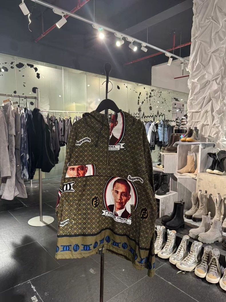 Supreme Supreme Obama Portrait Half Zip Hoodie 2504-Nextarrow Size US L / EU 52-54 / 3 - 1 Thumbnail