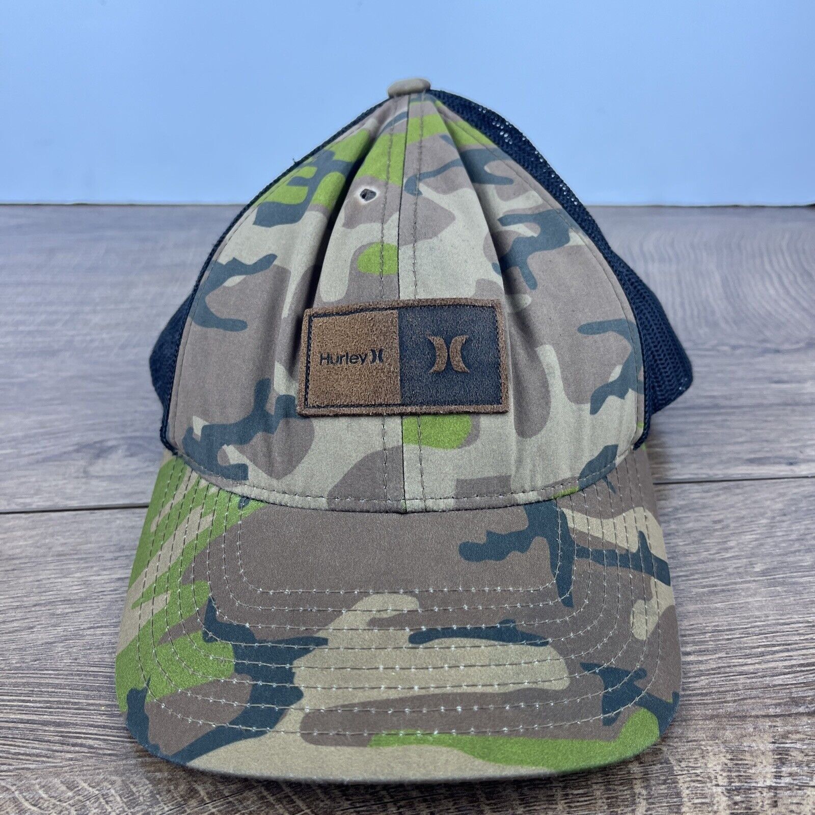 Hurley Hurley Snapback Hat Green Camo Hat Adjustable Adult Size Hat Size ONE SIZE - 1 Thumbnail