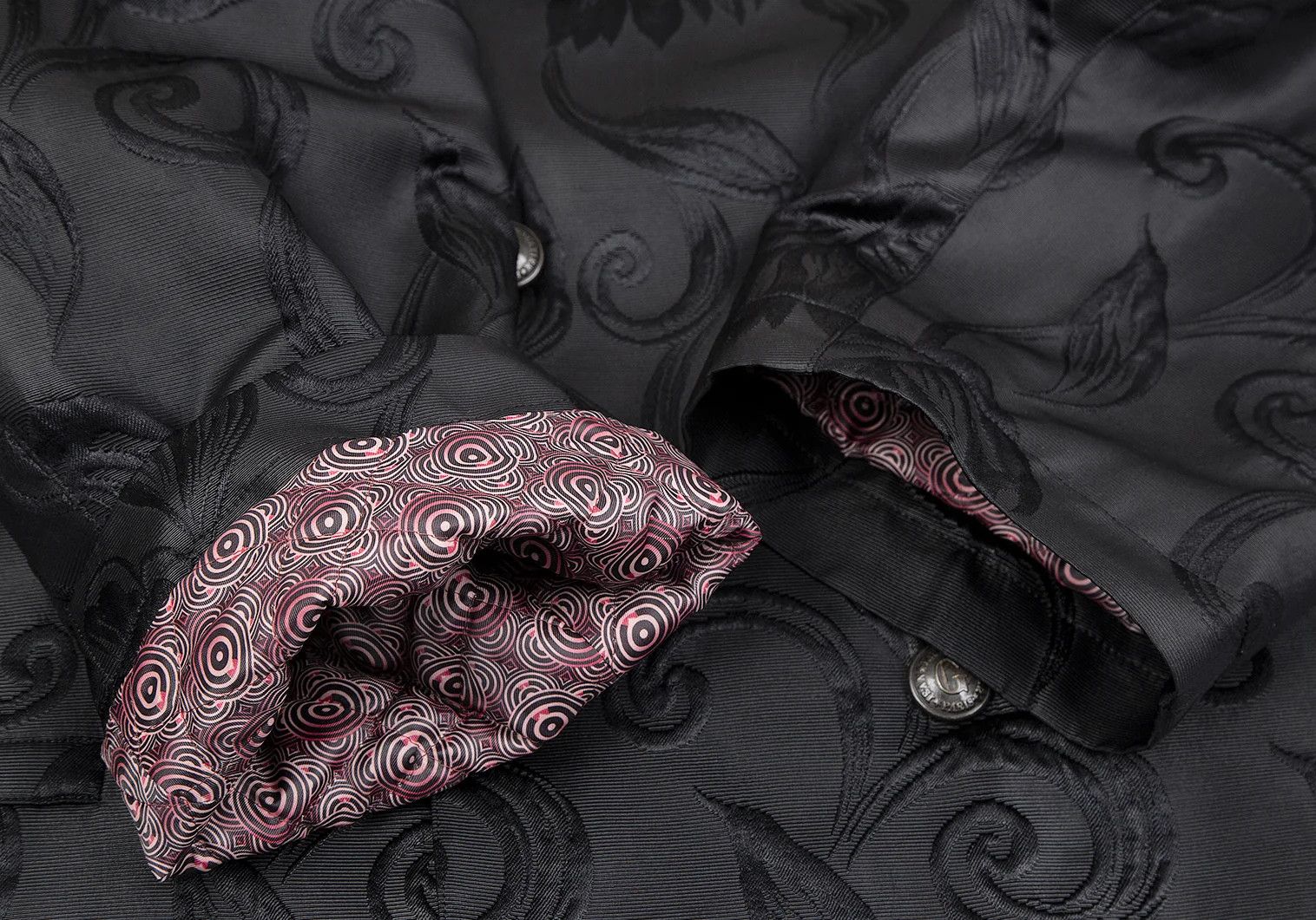 Jean Paul Gaultier Quilted Floral Jacquard Grograine Coat Black Size 48 Size US M / EU 48-50 / 2 - 7 Thumbnail