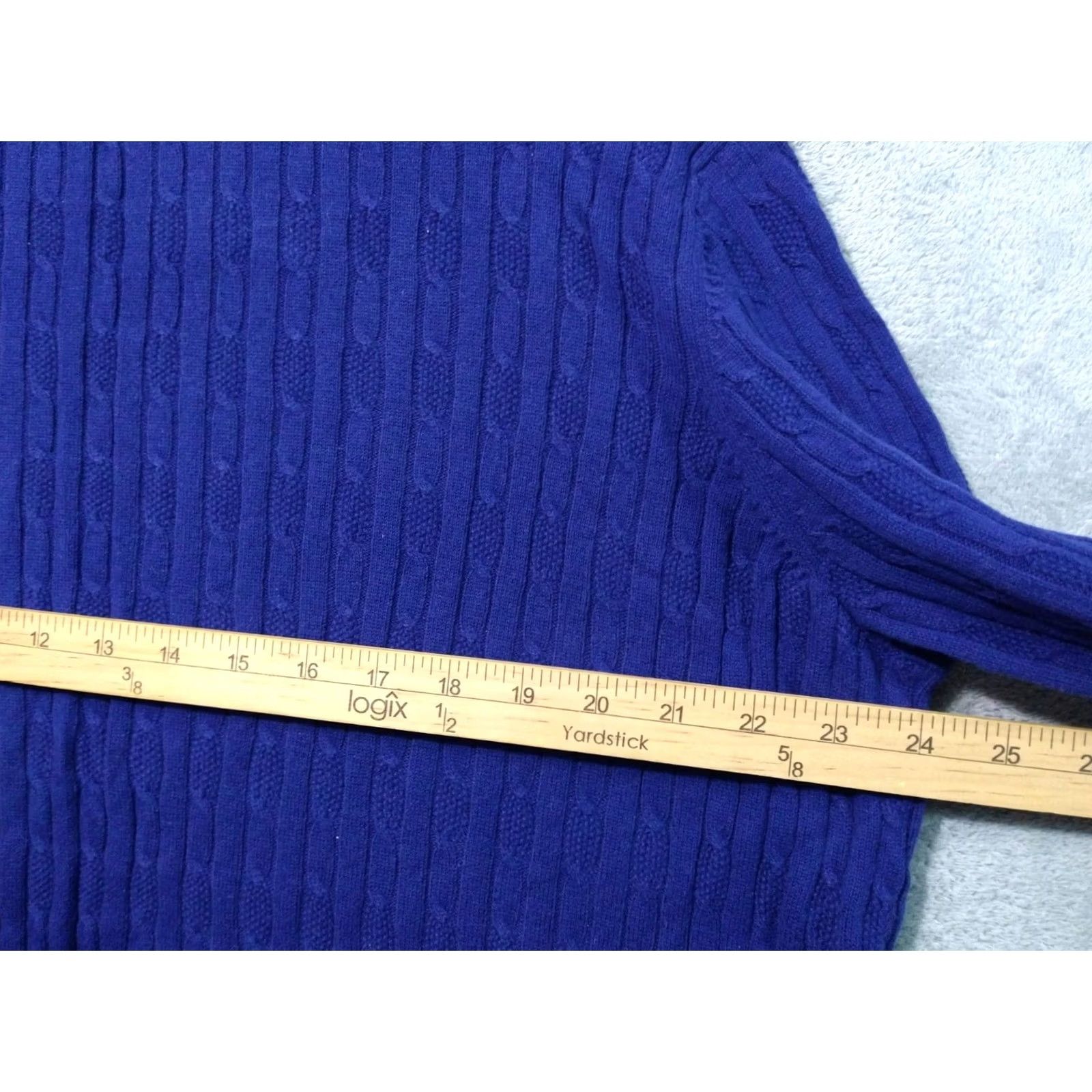 Talbots VINTAGE Talbots Sweater Womens 1X Plus Turtleneck Cable Neck Pullover Cotton Lot of 2 Size XL / US 12-14 / IT 48-50 - 4 Thumbnail
