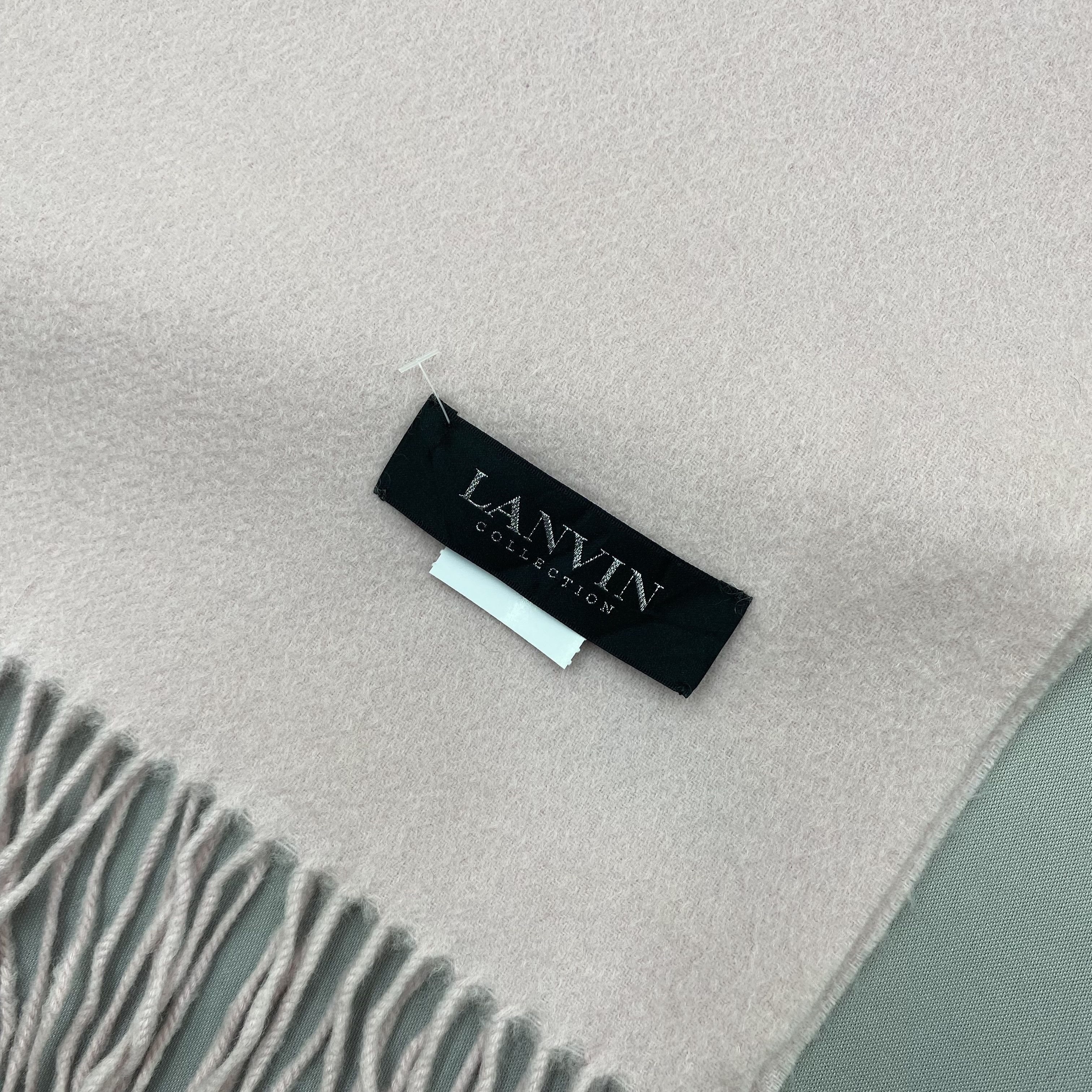 Lanvin Vintage Lanvin Scarf Muffler Cashmere Fringe Scarves Size ONE SIZE - 4 Thumbnail