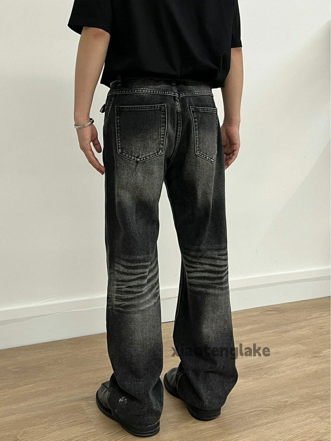 Jean × Vintage washed faded cleanfit yuppie loose baggy jeans Size US 32 / EU 48 - 2 Thumbnail