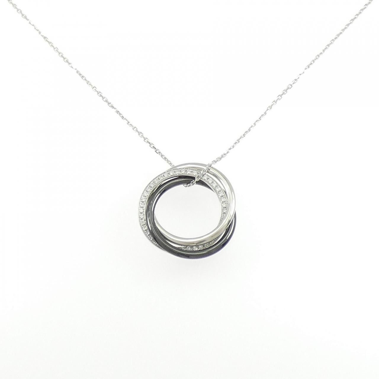 Cartier Cartier Cartier Trinity Black & White 750 White Gold Ceramic Necklace Precious Metal Necklace DUTY FREE for USA Size ONE SIZE - 1 Thumbnail