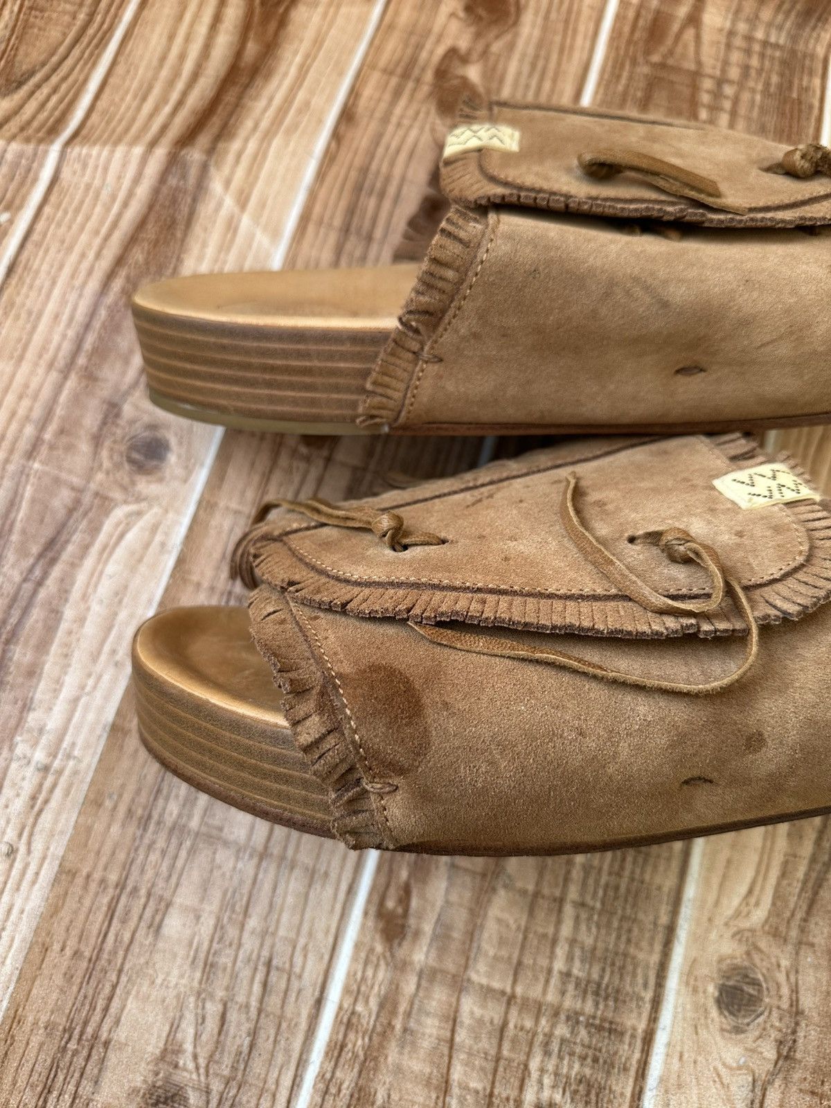 Visvim Visvim Christo Shaman Slides Brown XL Size US 12 / EU 45 - 12 Thumbnail