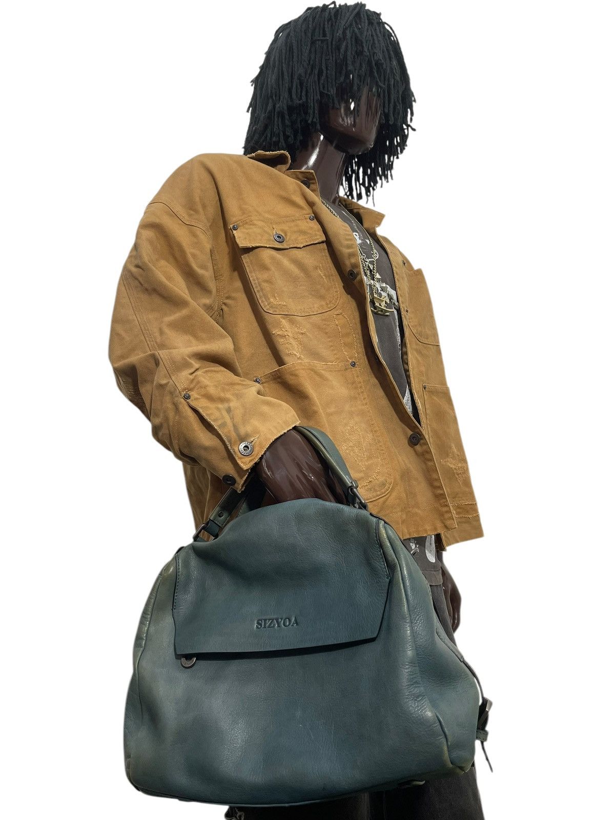 Japanese Brand Full Leather Sizyoa Boston Bag 1🟩2 Size ONE SIZE - 1 Thumbnail