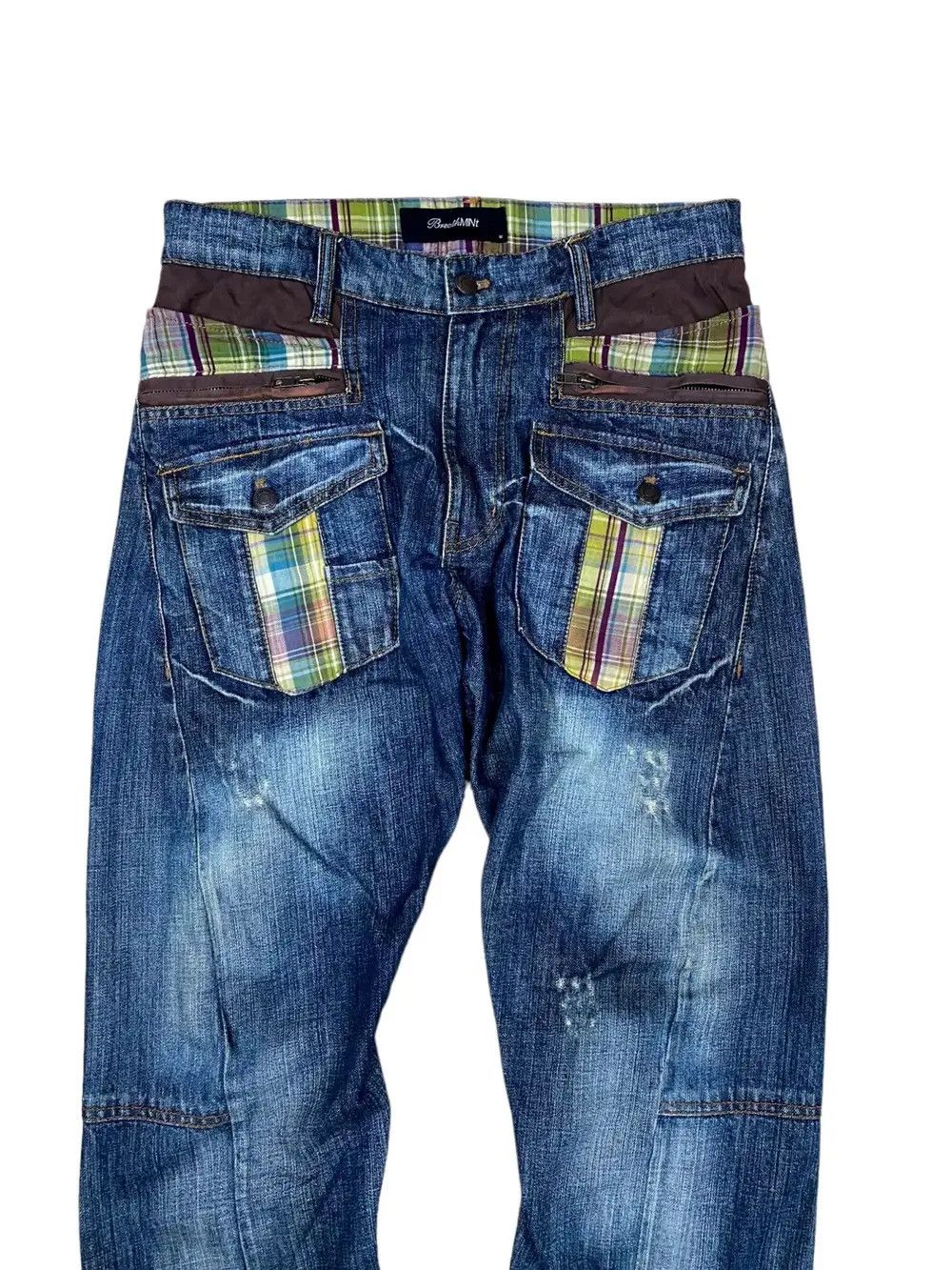 Japanese Brand 🔥Vintage BreathMint Denim Double Waist Multi Pocket Rare🔥 Size US 34 / EU 50 - 3 Thumbnail