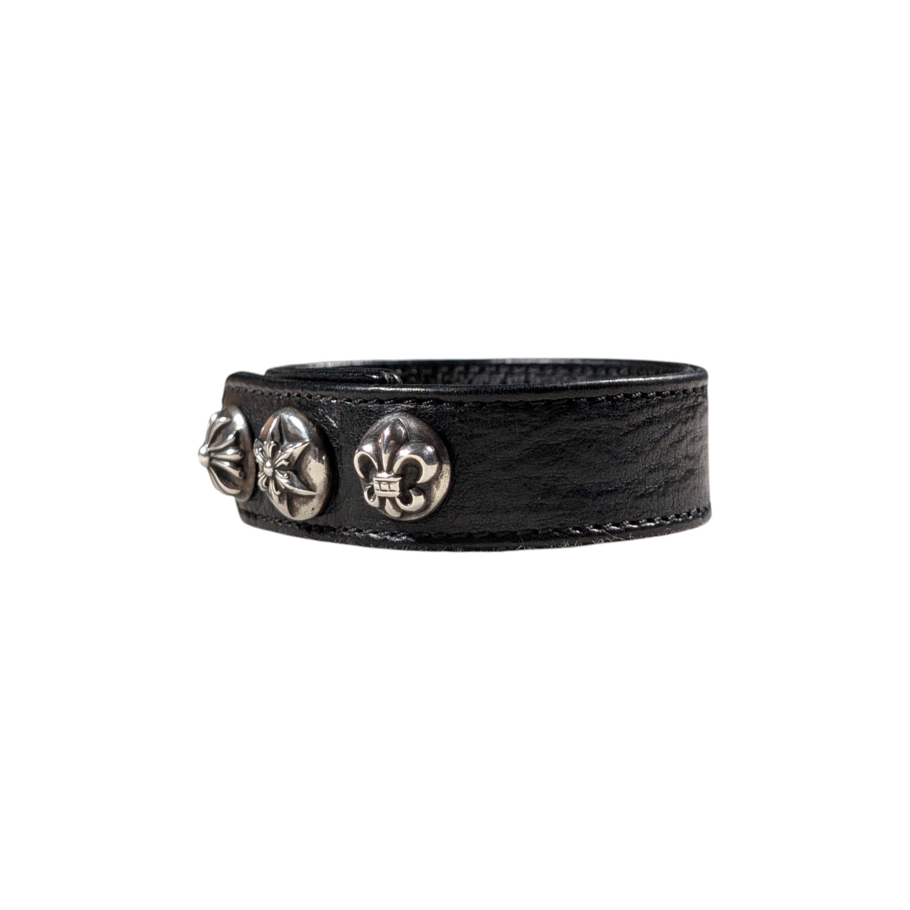 Chrome Hearts CH Multi Ball Stud Leather Bracelet Size ONE SIZE - 3 Thumbnail