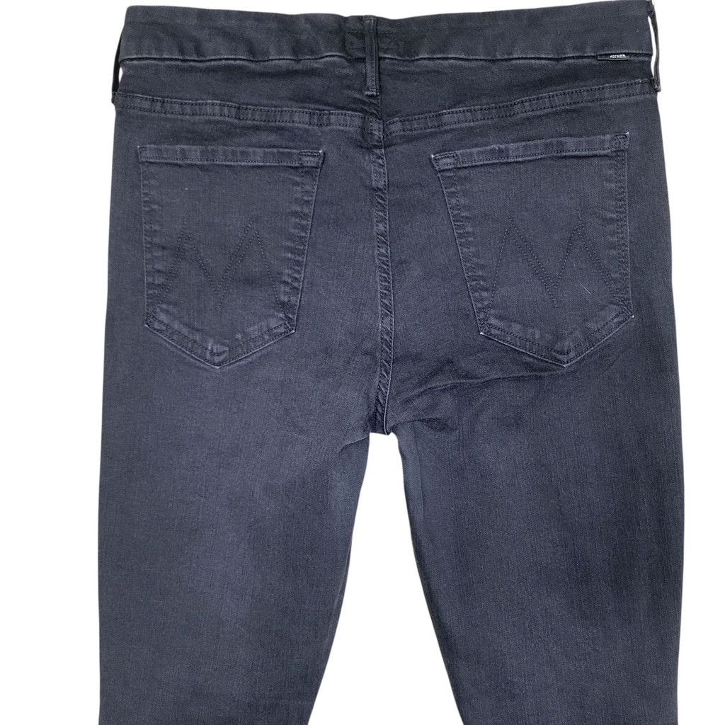 MOTHER Mother The Looker Ankle Fray Black Jeans 31 Women Inseam 28" Size 31" - 6 Thumbnail