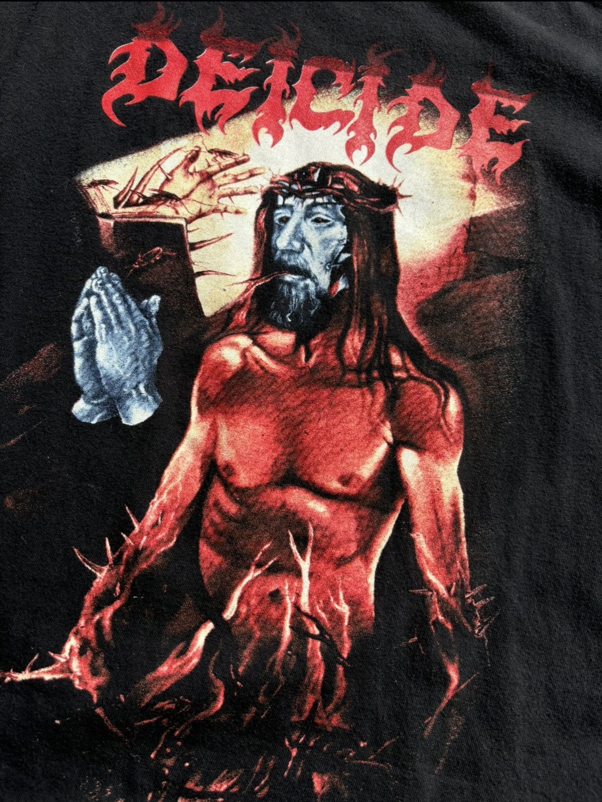 Band Tees × Vintage Vintage 90s Deicide Serpents of the Light Blue Grape Shirt Size US XL / EU 56 / 4 - 2 Thumbnail