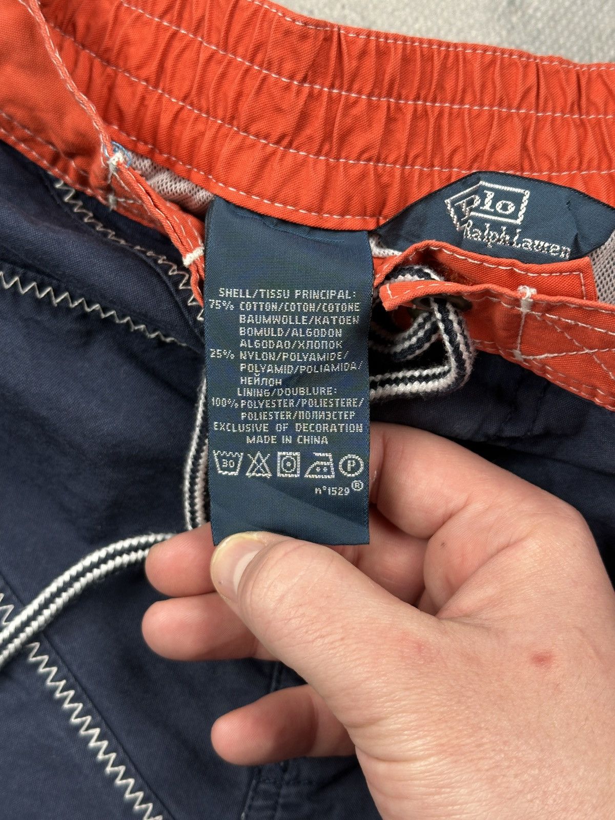 Polo Ralph Lauren Polo Ralph Lauren Vintage Sailing Swim Shorts Navy Red Size US 32 / EU 48 - 13 Thumbnail