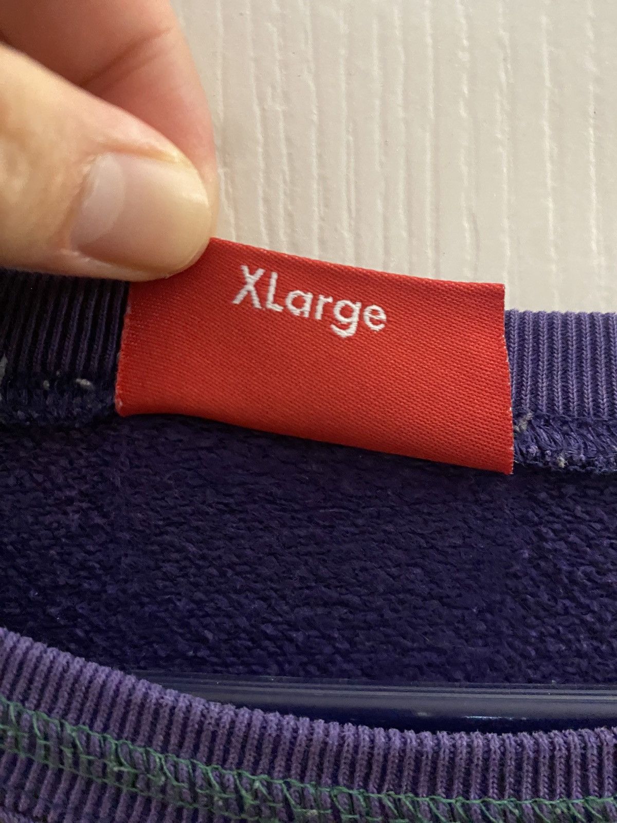 Supreme Purple Center Stripe Crewneck Size US XL / EU 56 / 4 - 3 Thumbnail