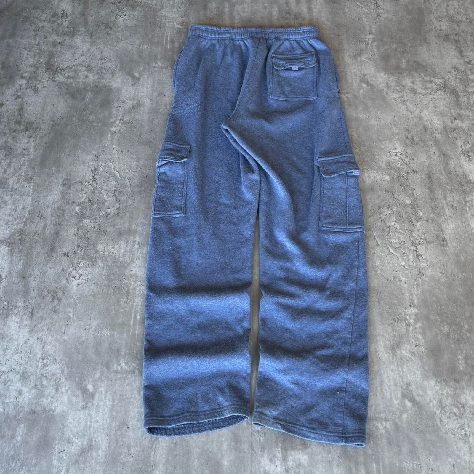 Vintage Tonal Blue Essential Cargo Sport Sweatpants Size US 34 / EU 50 - 2 Thumbnail