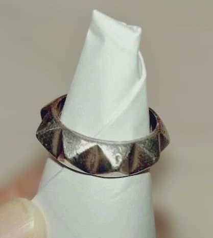 Hysteric Glamour .925 Silver Studded Ring Size ONE SIZE - 3 Thumbnail