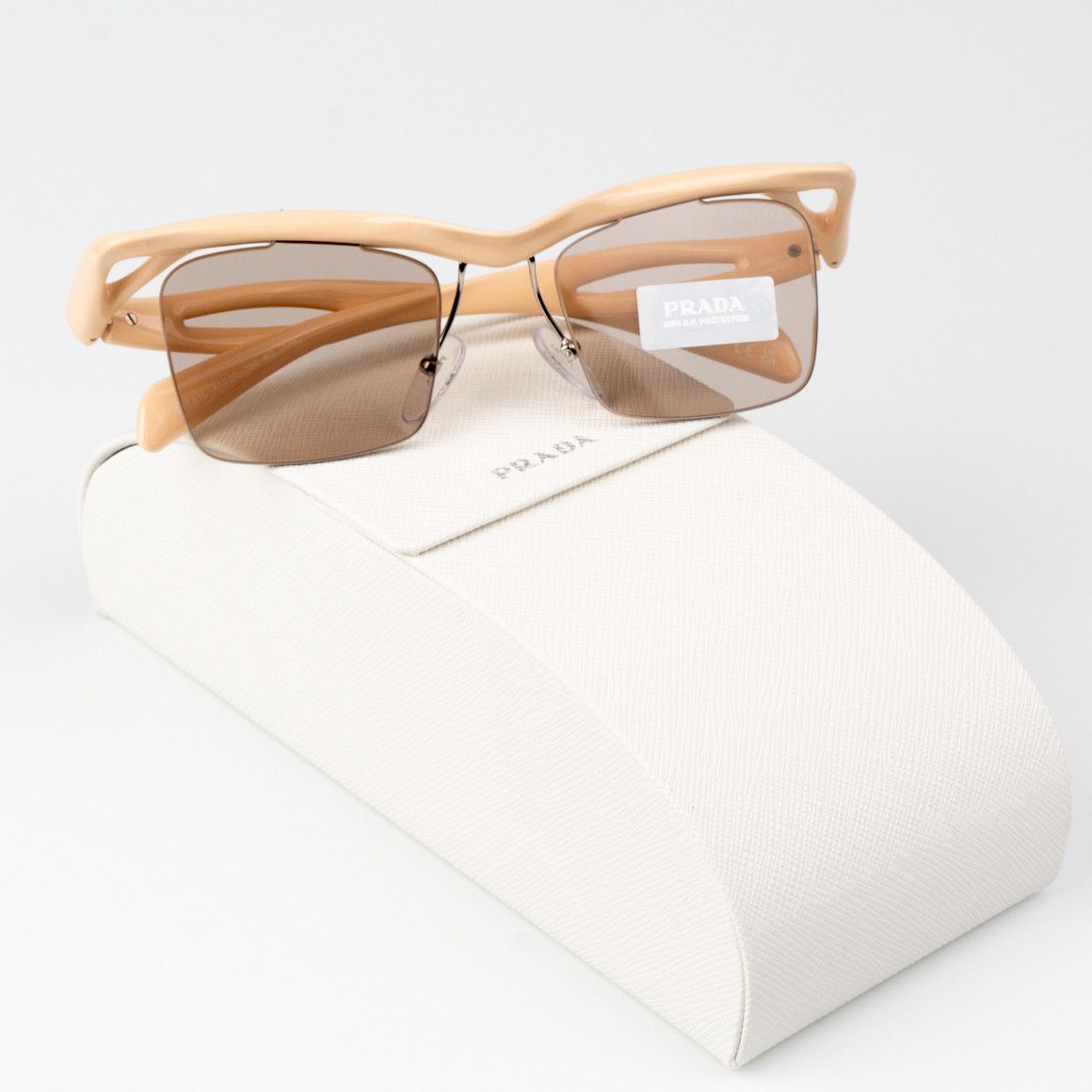 Prada NEW Prada PRA15S 18Q4I2 Rectangle Unisex Sunglasses 0PR A15S Size ONE SIZE - 3 Thumbnail