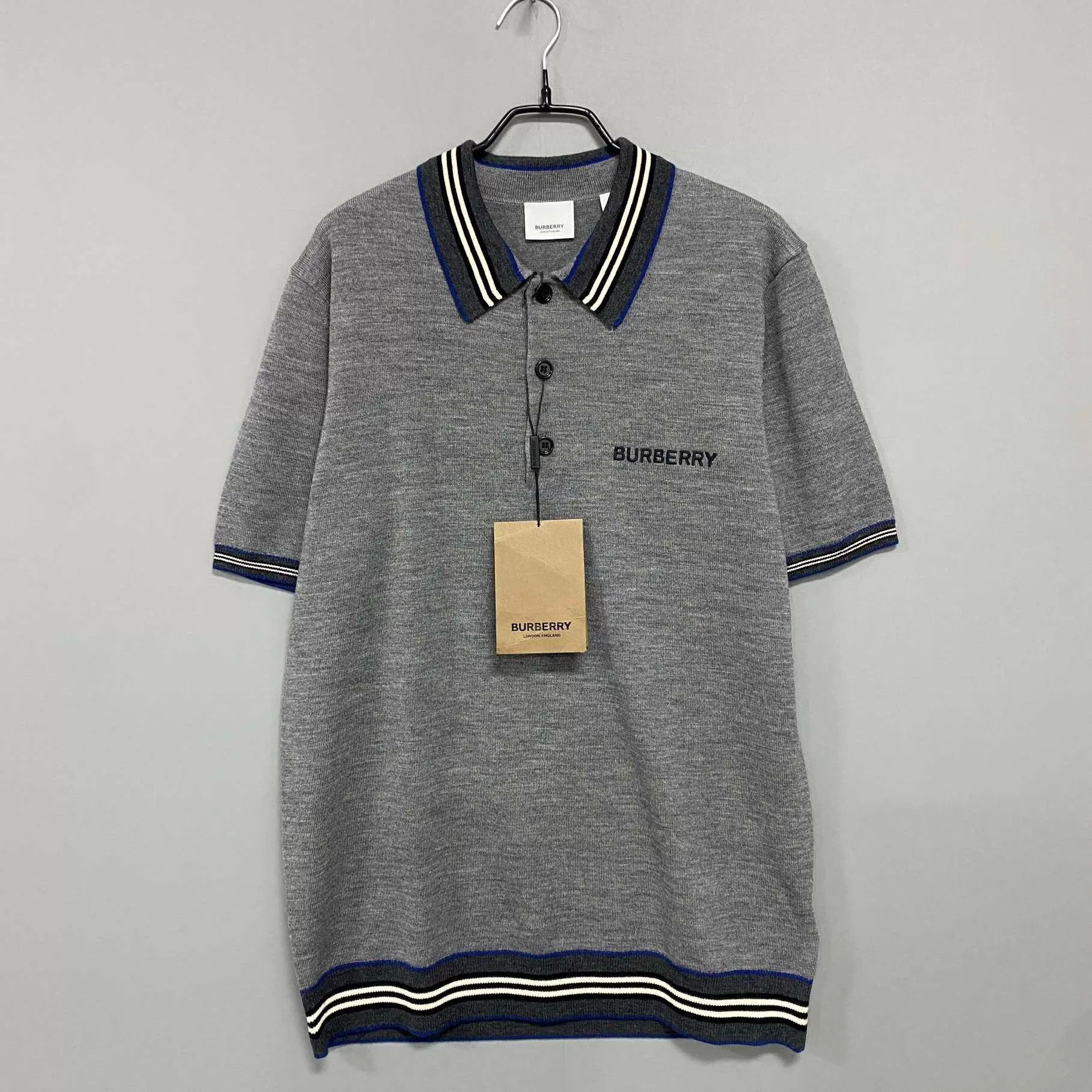 Burberry Burberry 100% Wool Embroidered Logo SS Polo M New Size US M / EU 48-50 / 2 - 1 Thumbnail