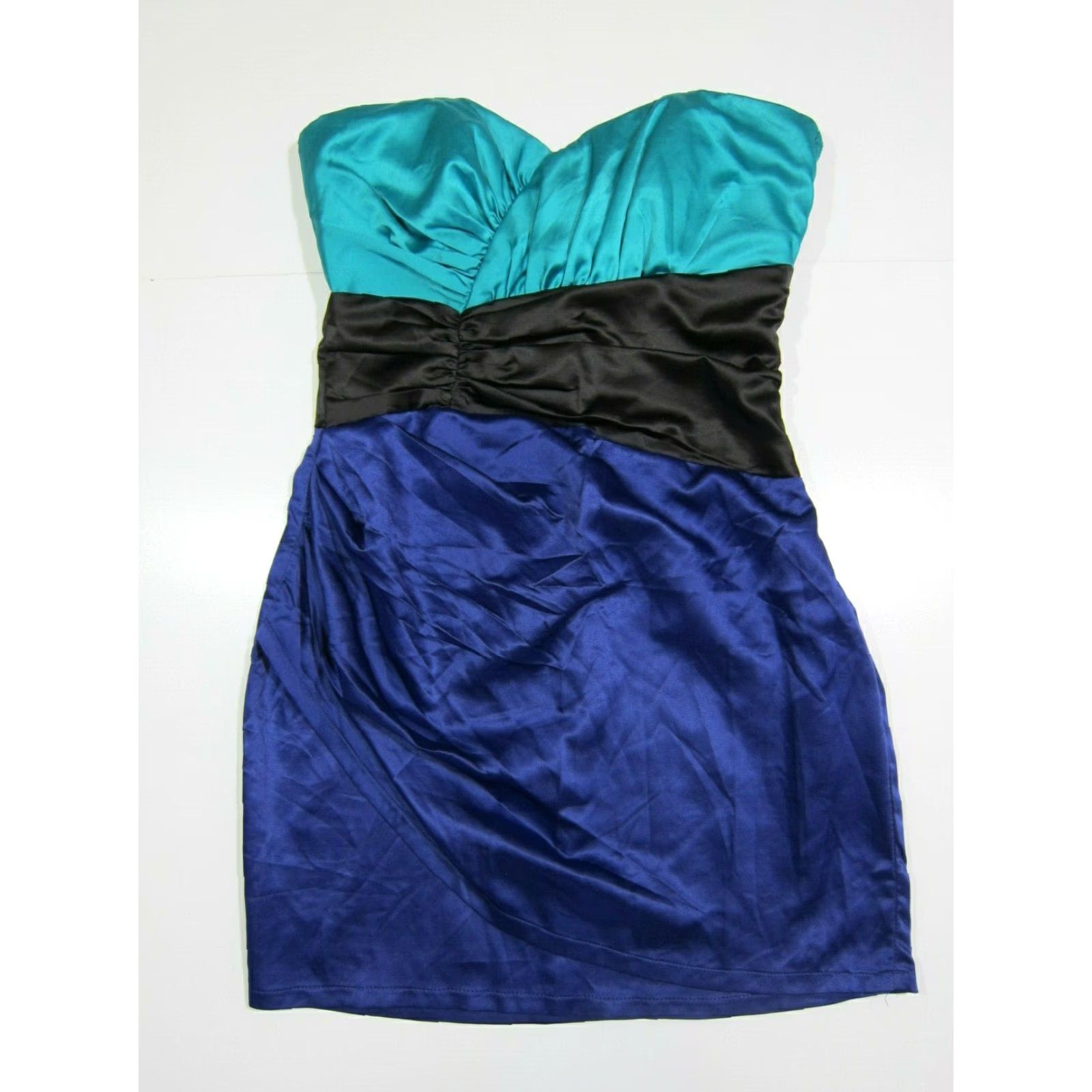 Vintage NWT Lipsy London Green Purple Black Strapless Sweatheart Cocktail Dress Women 6 Size M / US 6-8 / IT 42-44 - 2 Thumbnail