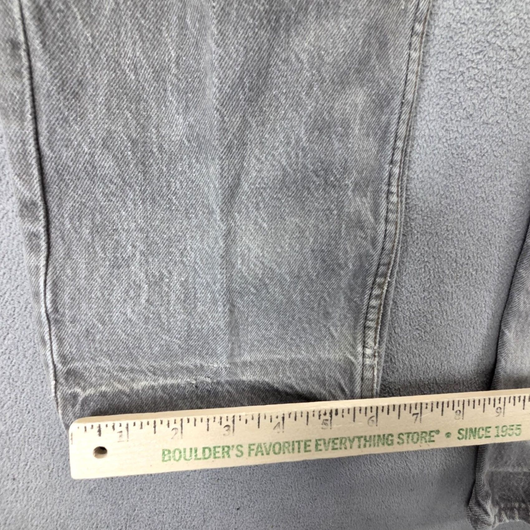 Levi's VTG Levi's 501 Jeans Mens Gray Wash Straight Button Fly 27x32 Denim Cotton Distressed Pockets USA 501-0658 Mens Vest? Size US 27 - 5 Thumbnail