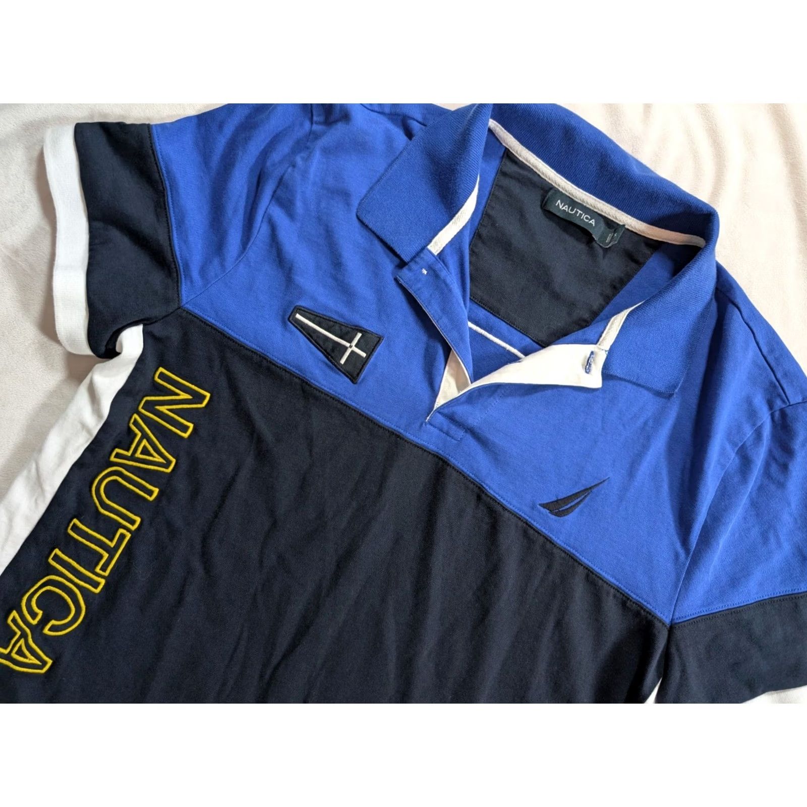 Nautica Nautica Polo Shirt Men XL Colorblock Embroidered Logo Short Sleeve Golf Rugby Classic Size US XL / EU 56 / 4 - 2 Thumbnail