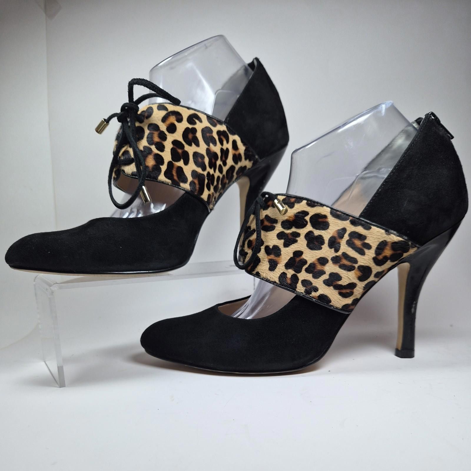 Stone Island Isola Pumps Heels Shoes 10 Leopard Isabel Black Opals Suede Size US 10 / IT 40 - 1 Thumbnail