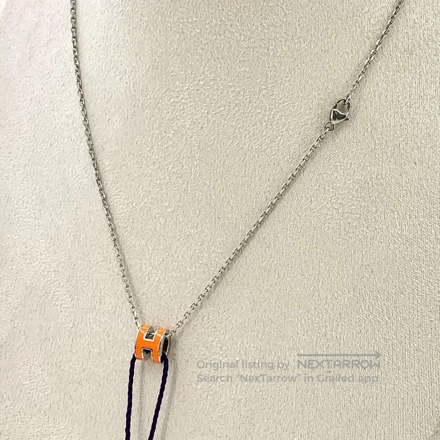 Hermes Hermes Silver H Letter Pendant Necklace| Size ONE SIZE - 6 Thumbnail