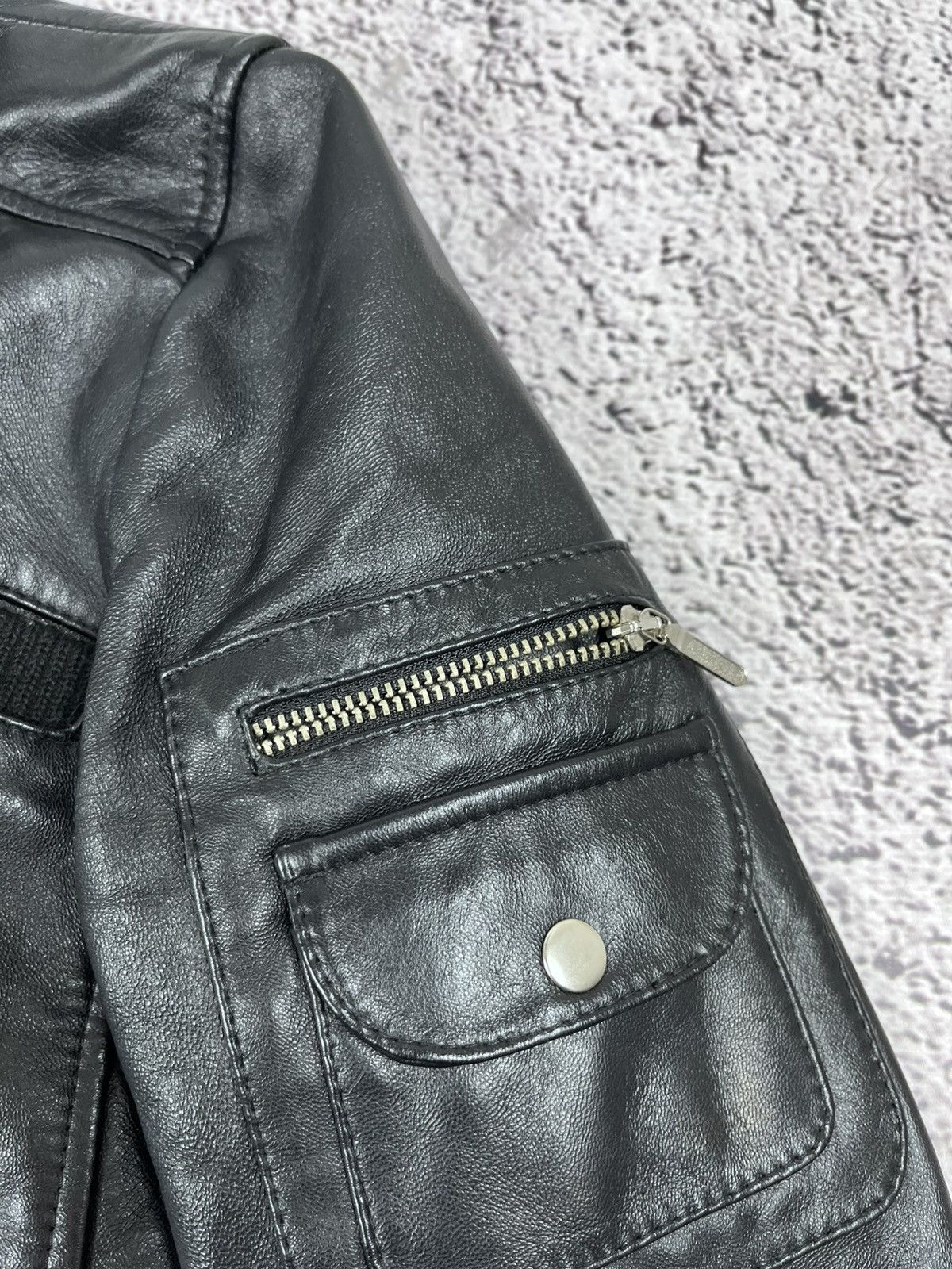 John Richmond Women Aviator Leather Bomber Jacket John Richmond 42 IT Size M / US 6-8 / IT 42-44 - 4 Thumbnail