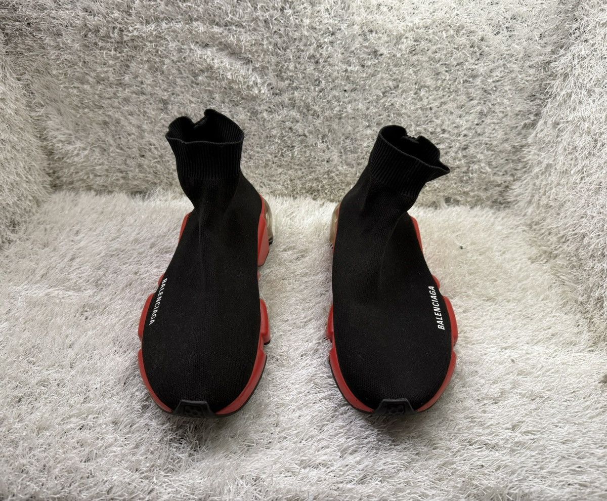 Balenciaga Balenciaga Speed Clear Sole Trainer 'Black Red' Size US 8 / EU 41 - 2 Thumbnail