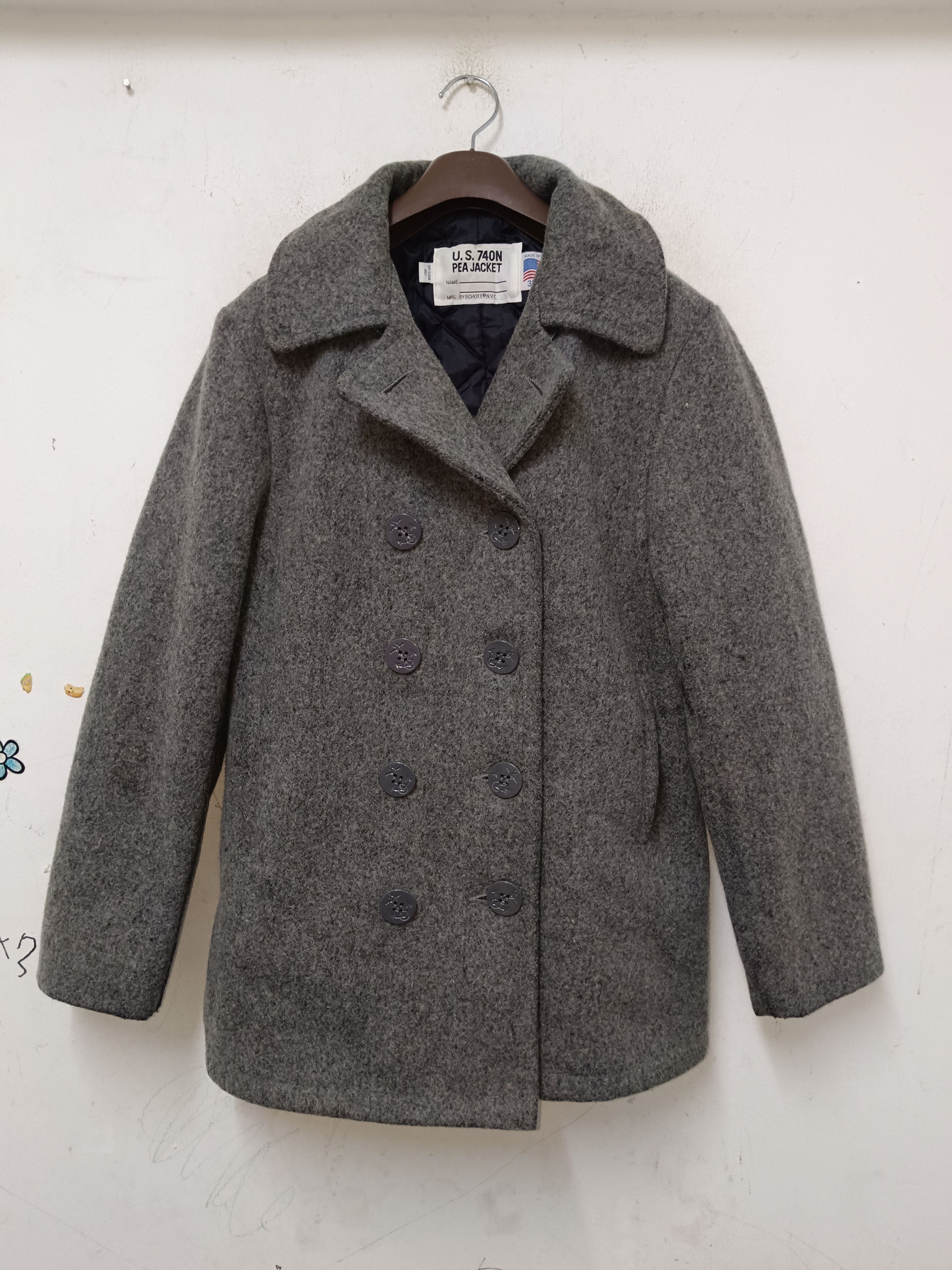Schott × Vintage Vintage Schott NYC Pea Jacket Size US M / EU 48-50 / 2 - 2 Thumbnail