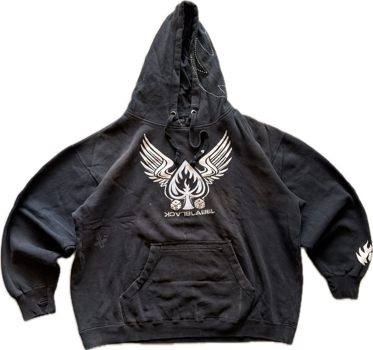 Black Label Y2K Black Label Hoodie With Insane Details Size US L / EU 52-54 / 3 - 1 Thumbnail