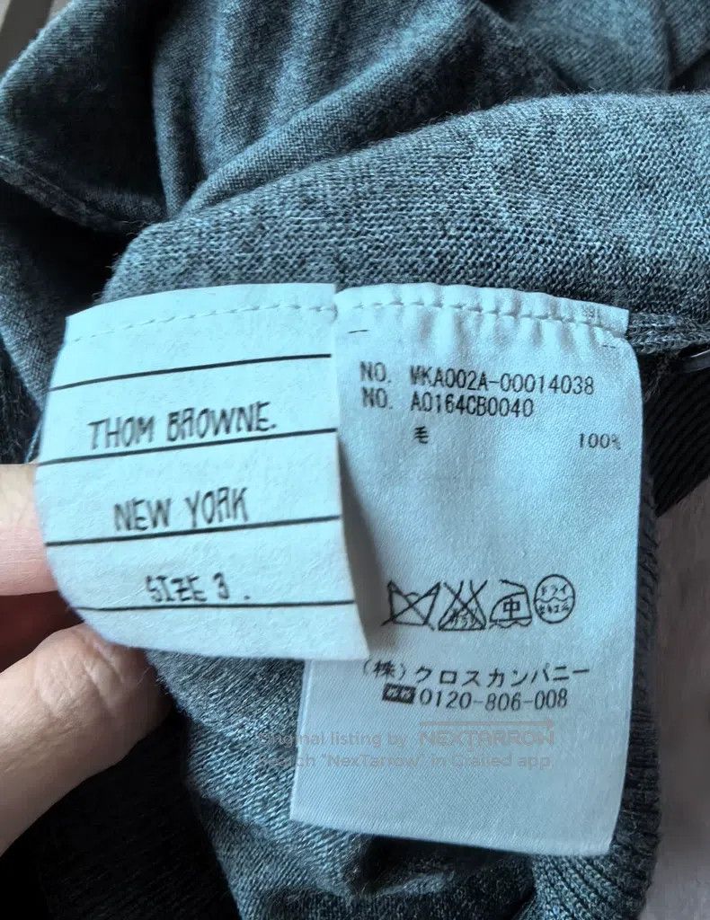 Thom Browne Thom Browne Medium gray cashmere knit sweater Size US L / EU 52-54 / 3 - 5 Thumbnail