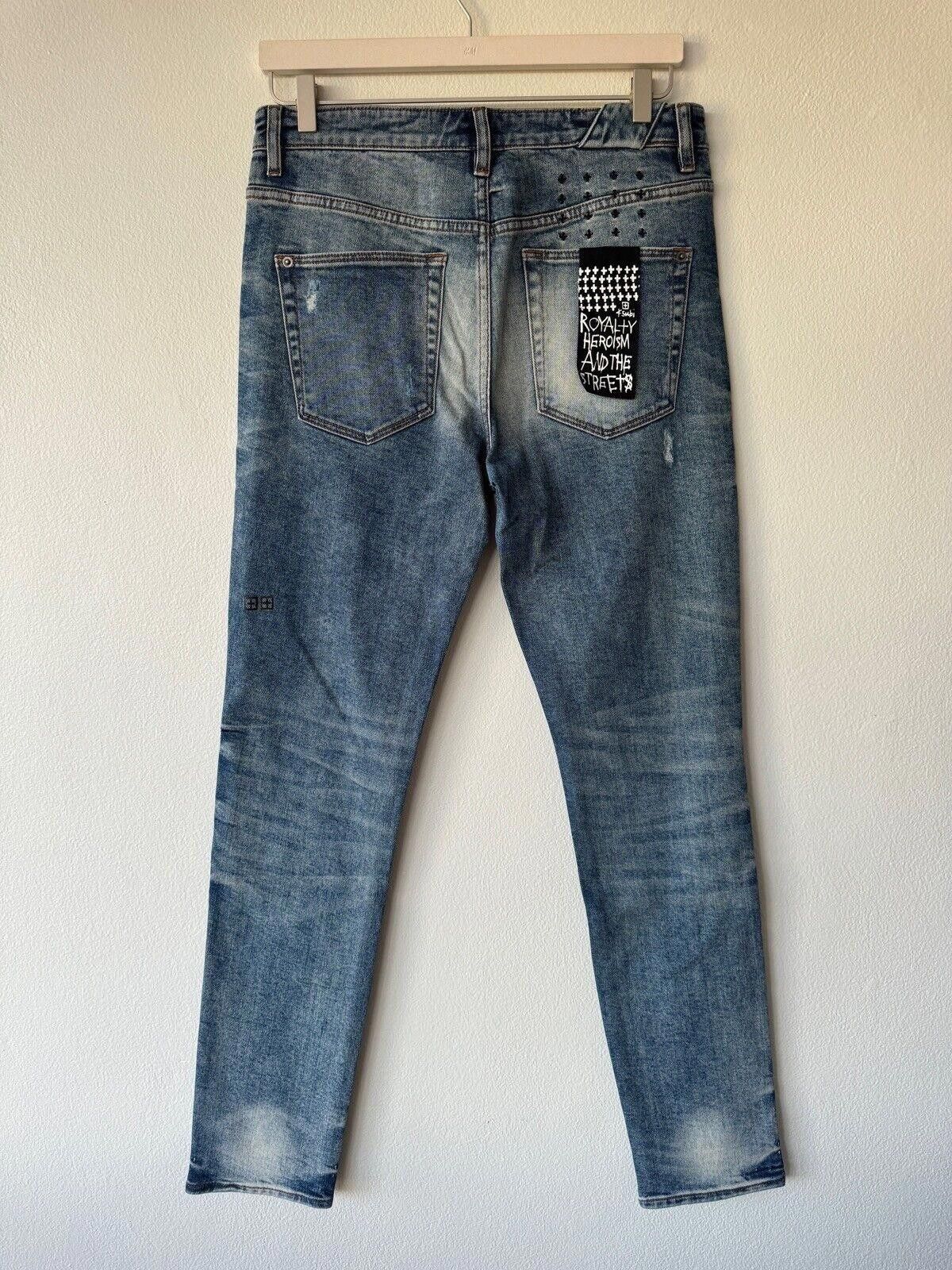 Ksubi new Ksubi mens denim jean chitch 32 blue back flag tag Size US 32 / EU 48 - 5 Thumbnail