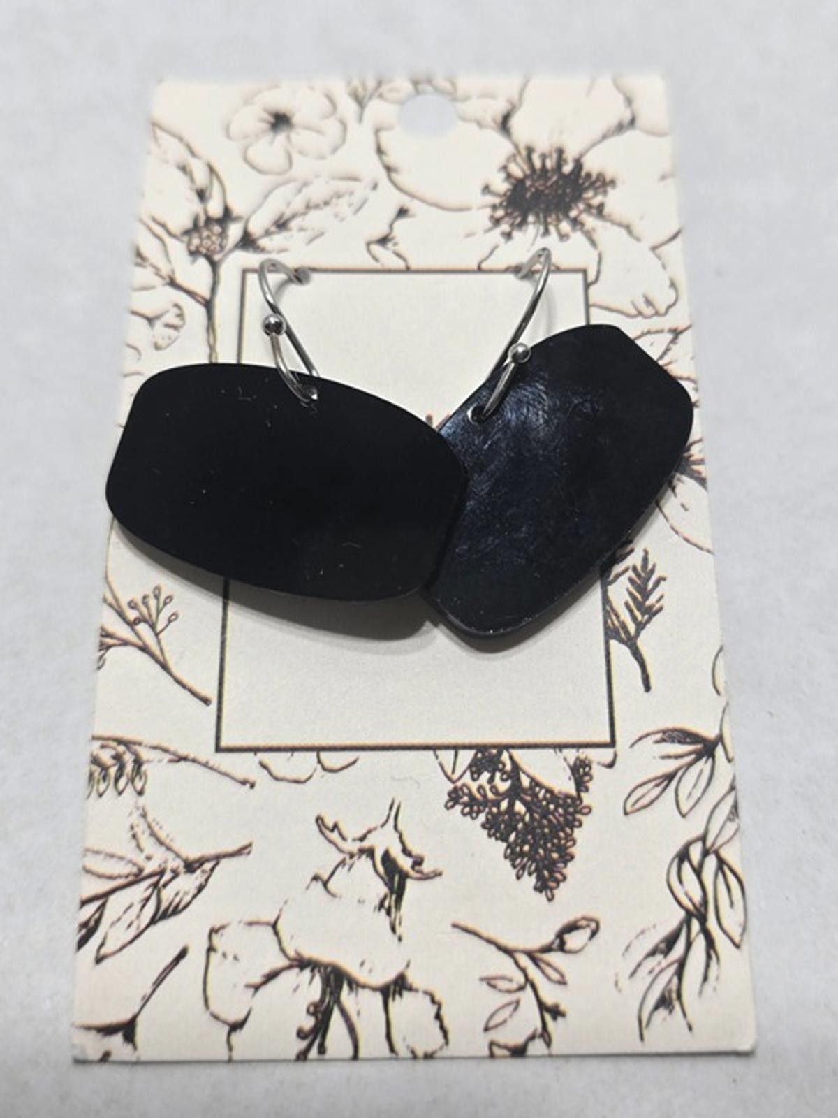 Handmade BK Designs: Vinyl Earrings: 2 Pair: Hockey Sticks/Puck Size ONE SIZE - 3 Thumbnail