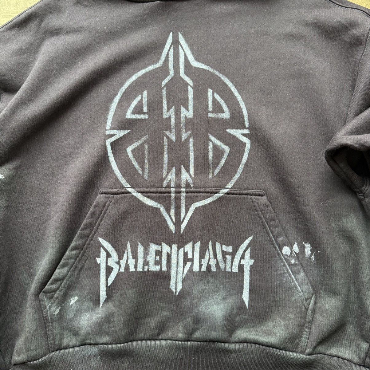 Balenciaga Balenciaga BB Stencil Logo Hoodie Sweatshirt Size US M / EU 48-50 / 2 - 2 Thumbnail