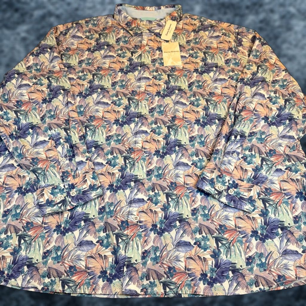 Tommy Bahama Tommy Bahama Nova Wave Mens 3XLB Shirt Long Sleeve Button Down Floral NEW Size US XXL / EU 58 / 5 - 1 Thumbnail