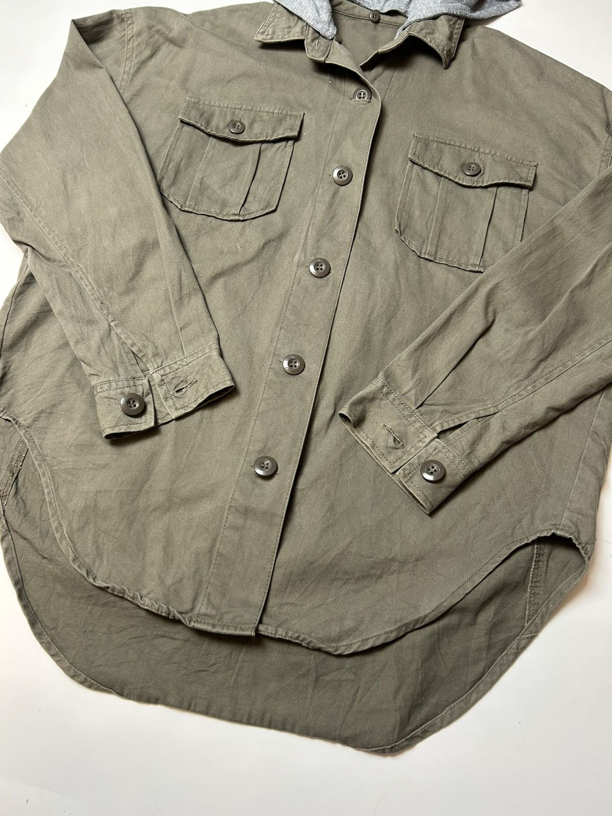 Alpha Industries LUTIQUE ARMY BUTTON UP SHIRT WITH HOODIE Size US L / EU 52-54 / 3 - 3 Thumbnail